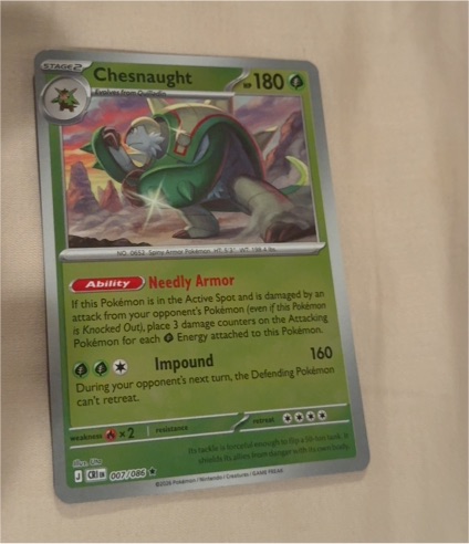 2016 Pokémon #007 Chesnaught — front