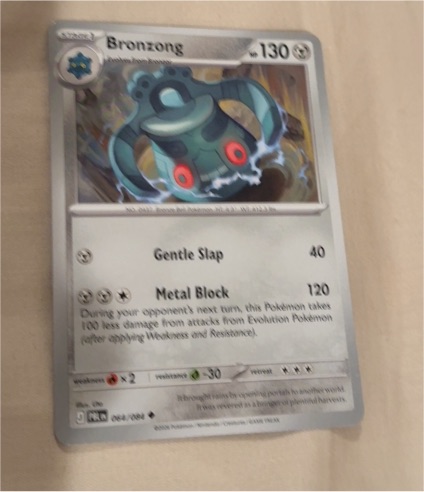 2023 Pokemon Scarlet & Violet ME02: Phantasmal Flames #072 Bronzong — front