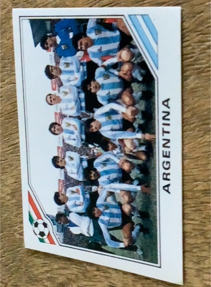 1986 Panini FIFA World Cup #73 Argentina Team — front