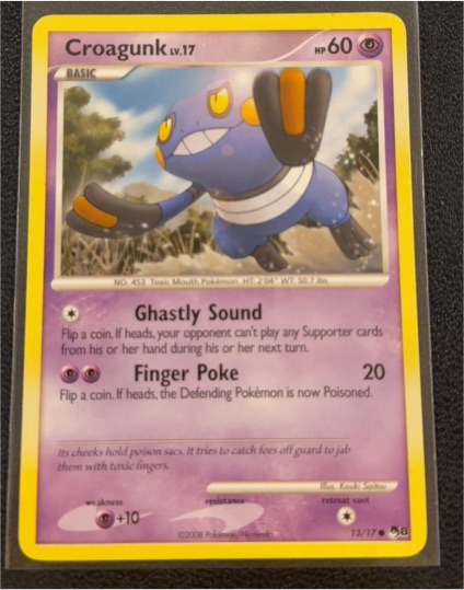 2008 Pokémon POP Series 8 Promo #13 Croagunk — front
