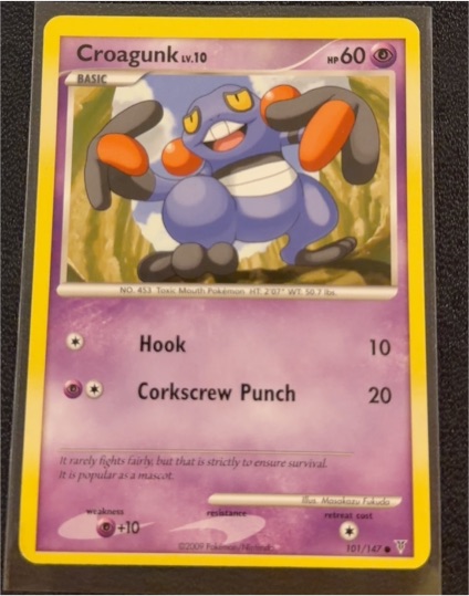 2009 Pokémon Supreme Victors #101 Croagunk — front