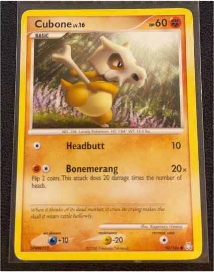 2008 Pokémon Legends Awakened #90 Cubone — front