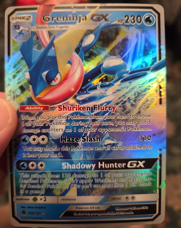2018 Pokémon SM Forbidden Light #24 Greninja GX — front