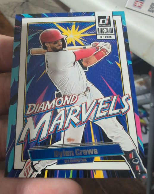 2026 Panini Donruss #16 Dylan Crews Diamond Marvels — front