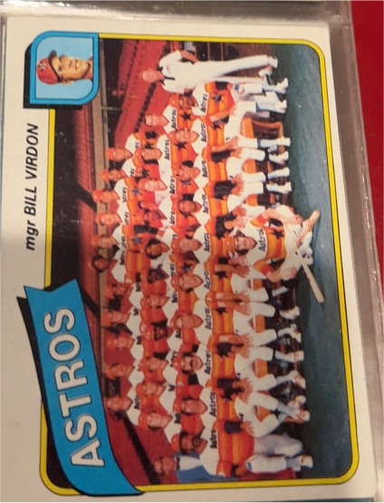 1980 Topps #82 Houston Astros Team Card — front
