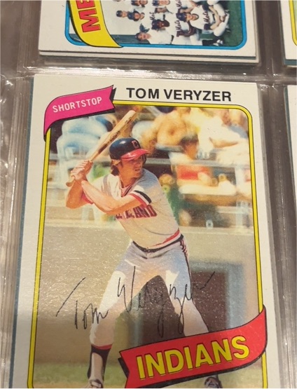 1980 Topps #276 Tom Veryzer Cleveland Indians — front