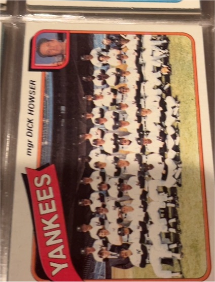 1980 Topps #424 New York Yankees Team Checklist Dick Howser — front