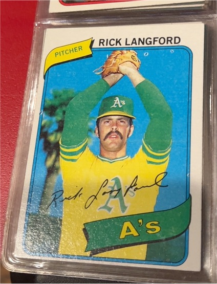 1980 Topps #546 Rick Langford — front