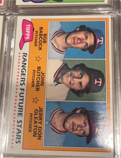 1981 Topps #41 Texas Rangers Future Stars Bob Babcock, John Butcher, Jerry Don Gleaton — front