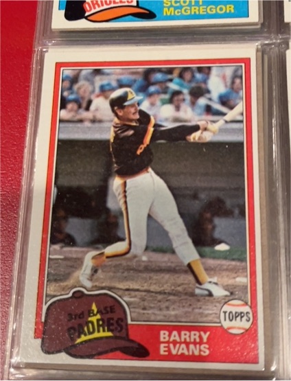 1981 Topps #72 Barry Evans — front