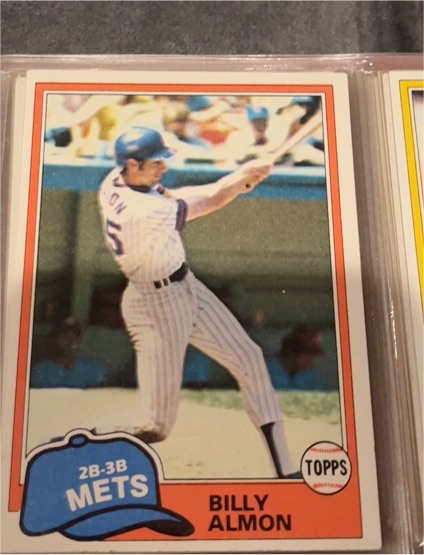 1981 Topps #163 Billy Almon — front