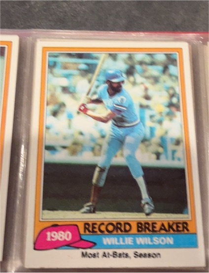 1981 Topps #208 Willie Wilson Record Breaker — front