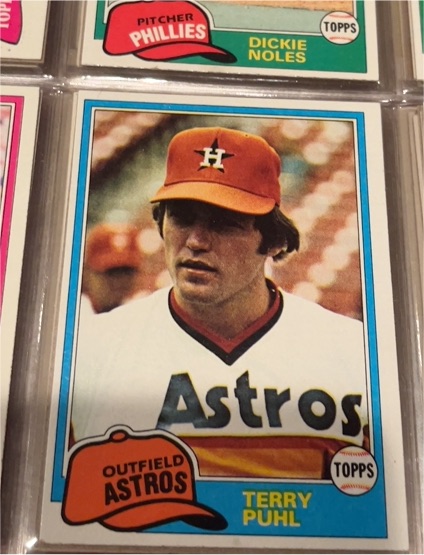 1981 Topps #411 Terry Puhl — front