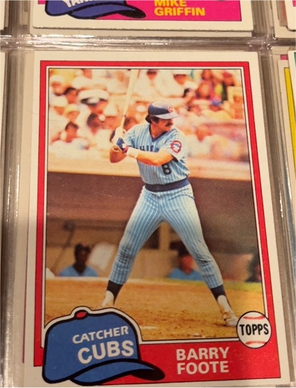1981 Topps #492 Barry Foote — front