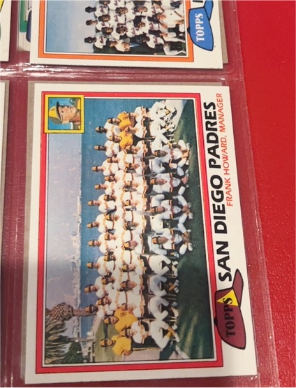 1981 Topps #685 San Diego Padres Team Checklist Frank Howard — front
