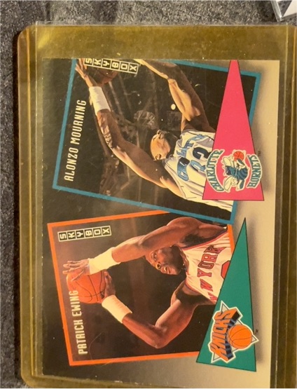 1992-93 Skybox School Ties #ST1 Patrick Ewing Alonzo Mourning — front