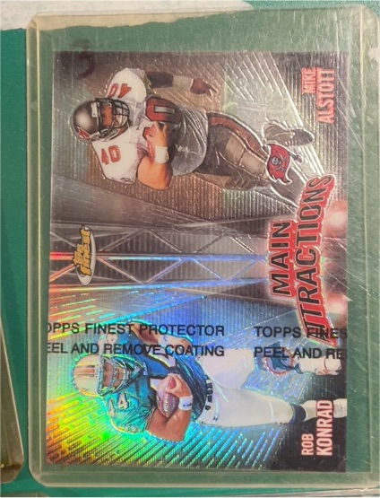 1999 Topps Finest #MA7 Mike Alstott / Rob Konrad Main Attractions — front