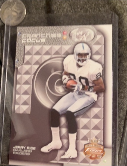 2002 Fleer Focus Jersey Edition Franchise Focus #23FF Jerry Rice — front