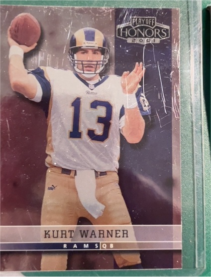 2001 Playoff Honors #92 Kurt Warner — front