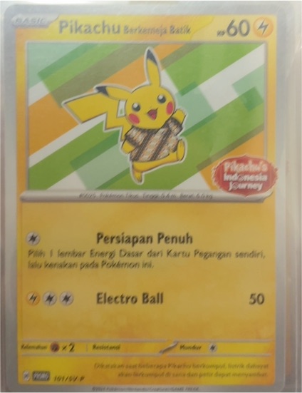 2024 Pokémon Pikachu Berkemeja Batik #101/SV-P — front