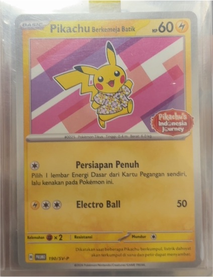 2024 Pokémon 190/SV-P Pikachu Berkemeja Batik — front