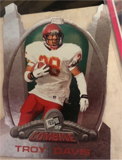 1997 Press Pass Combine Die-Cuts #5 Troy Davis — front