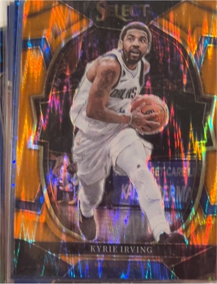 2022-23 Panini Select #30 Kyrie Irving Orange Flash Prizm — front