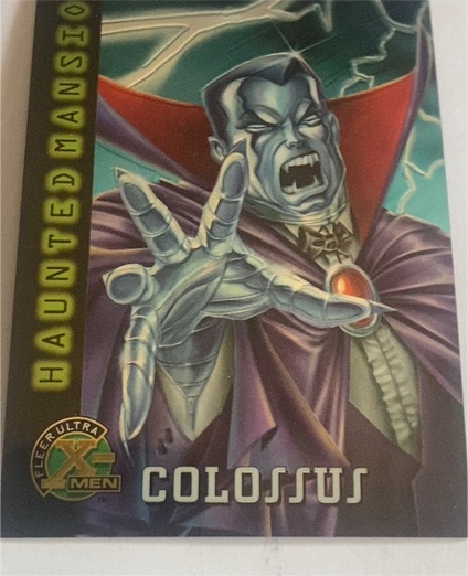 1995 Fleer Ultra X-Men #91 Colossus as Count Vampire Haunted Mansion — front