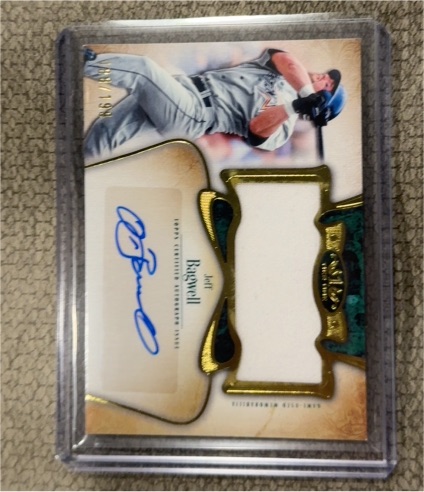2026 Topps Tier One Jumbo Relic Jeff Bagwell Auto /199 — front