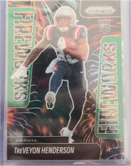 2025 Panini Prizm #24 TreVeyon Henderson Fireworks Rookie — front