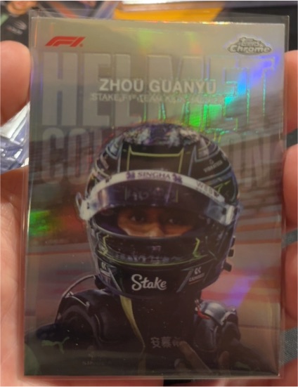 2024 Topps Chrome Formula 1 #HC-11 Zhou Guanyu Helmet Collection — front