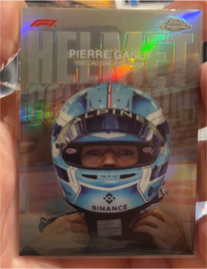 2024 Topps Chrome Formula 1 Helmet Collection #HC-9 Pierre Gasly — front