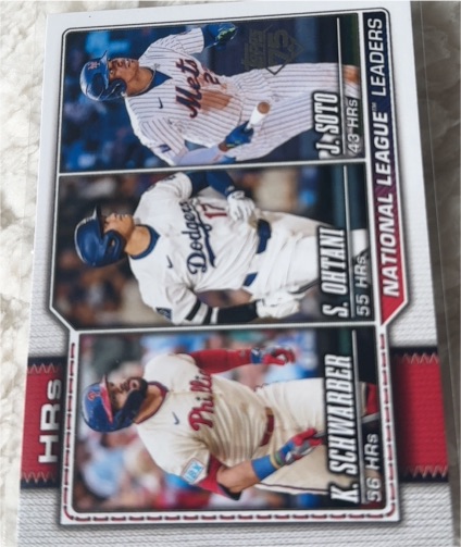 2026 Topps Series 1 #84 National League Home Run Leaders Schwarber Ohtani Soto — front