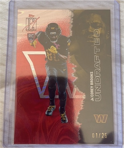2025 Topps Signature Class #243 Ja'Corey Brooks Washington Commanders — front