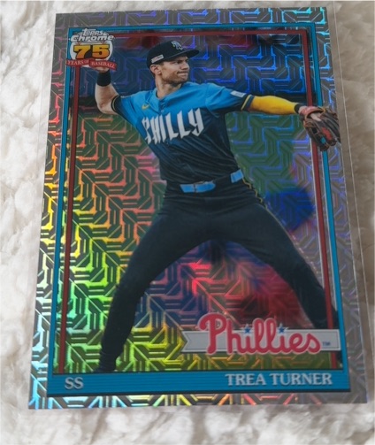 2026 Topps Series 1 #91C-33 Trea Turner Silver Pack Chrome Mojo — front