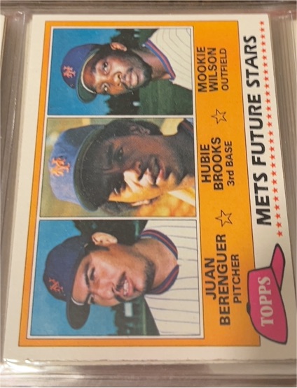 1981 Topps #259 Mets Future Stars Juan Berenguer / Hubie Brooks / Mookie Wilson — front