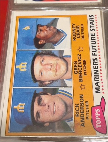 1981 Topps #282 Mariners Future Stars Rick Anderson Greg Biercevicz Rodney Craig — front