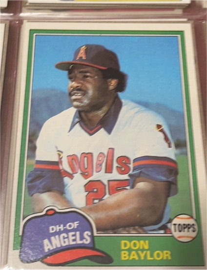 1981 Topps #580 Don Baylor California Angels — front