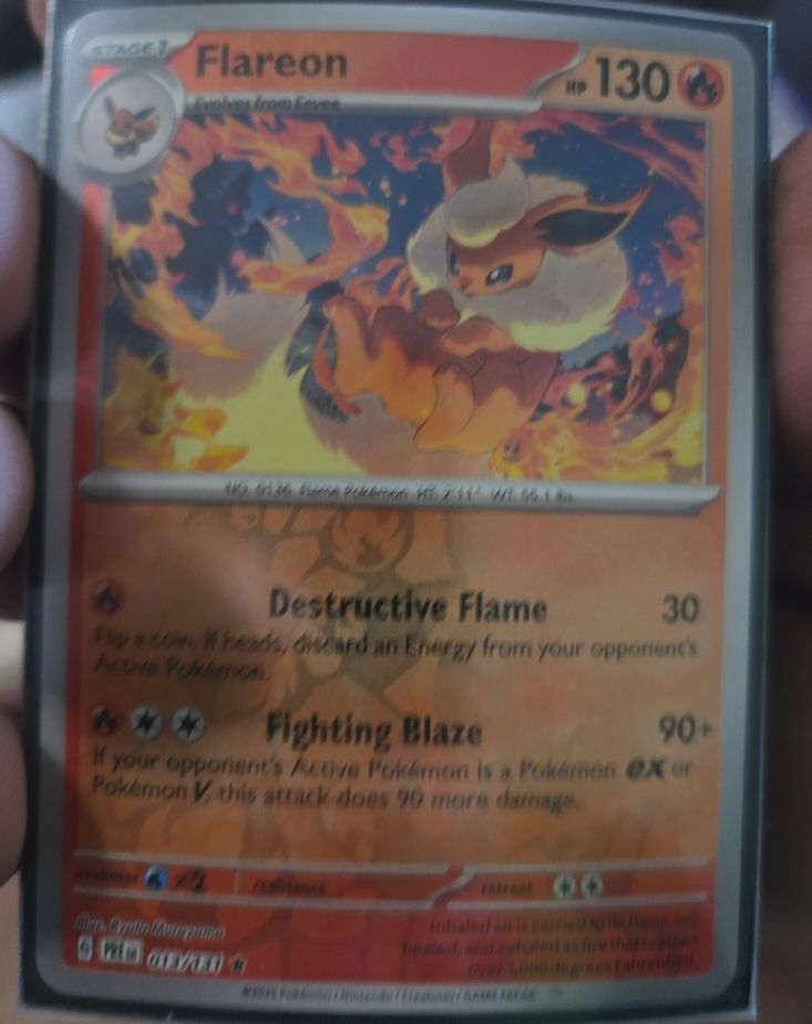2025 Pokémon #13 Flareon Prismatic Evolutions — front