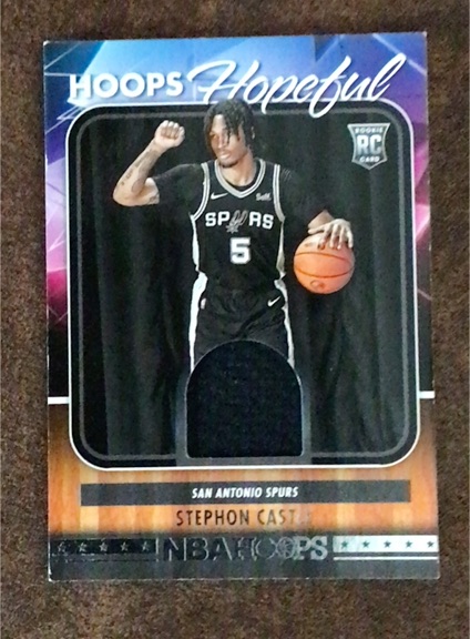 2024-25 Panini NBA Hoops Hoops Hopeful Memorabilia #HHM-SCS Stephon Castle — front