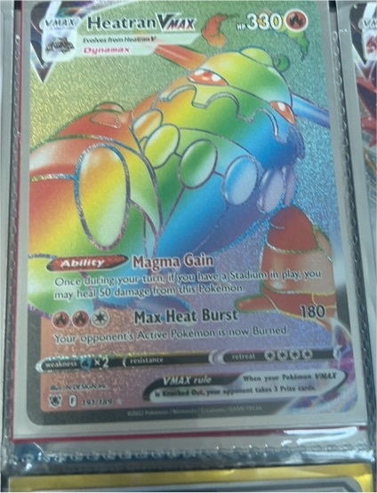 Heatran VMAX (Secret Rare) 2022 Pokemon TCG #191/189 Astral Radiance — front