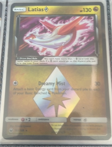 2017 Pokémon Sun & Moon Celestial Storm #107 Latias Prism Star — front