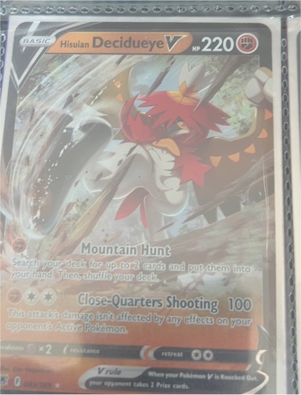 2022 Pokémon Astral Radiance #083 Hisuian Decidueye V — front