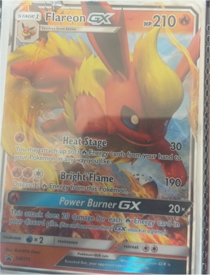 Pokémon TCG SM Black Star Promo #SM171 Flareon GX — front