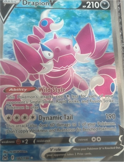 2022 Pokémon Lost Origin #182 Drapion V — front