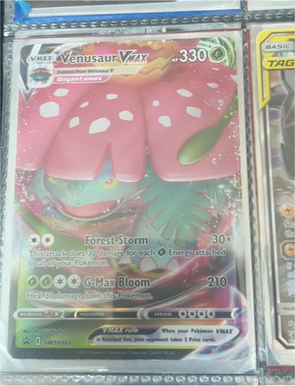 Pokémon Sword & Shield SWSH102 Venusaur VMAX Jumbo Promo — front