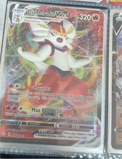 2021 Pokémon Shining Fates #019 Cinderace VMAX — front