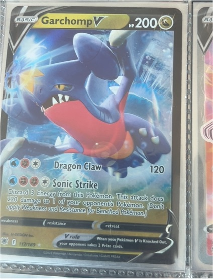 2022 Pokemon Sword & Shield Astral Radiance #117/189 Garchomp V — front