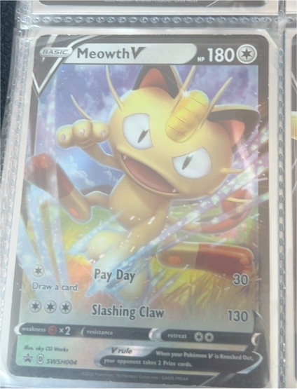 2020 Pokémon TCG SWSH004 Meowth V — front