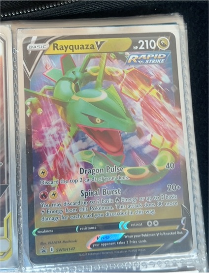 2021 Pokémon SWSH147 Rayquaza V — front